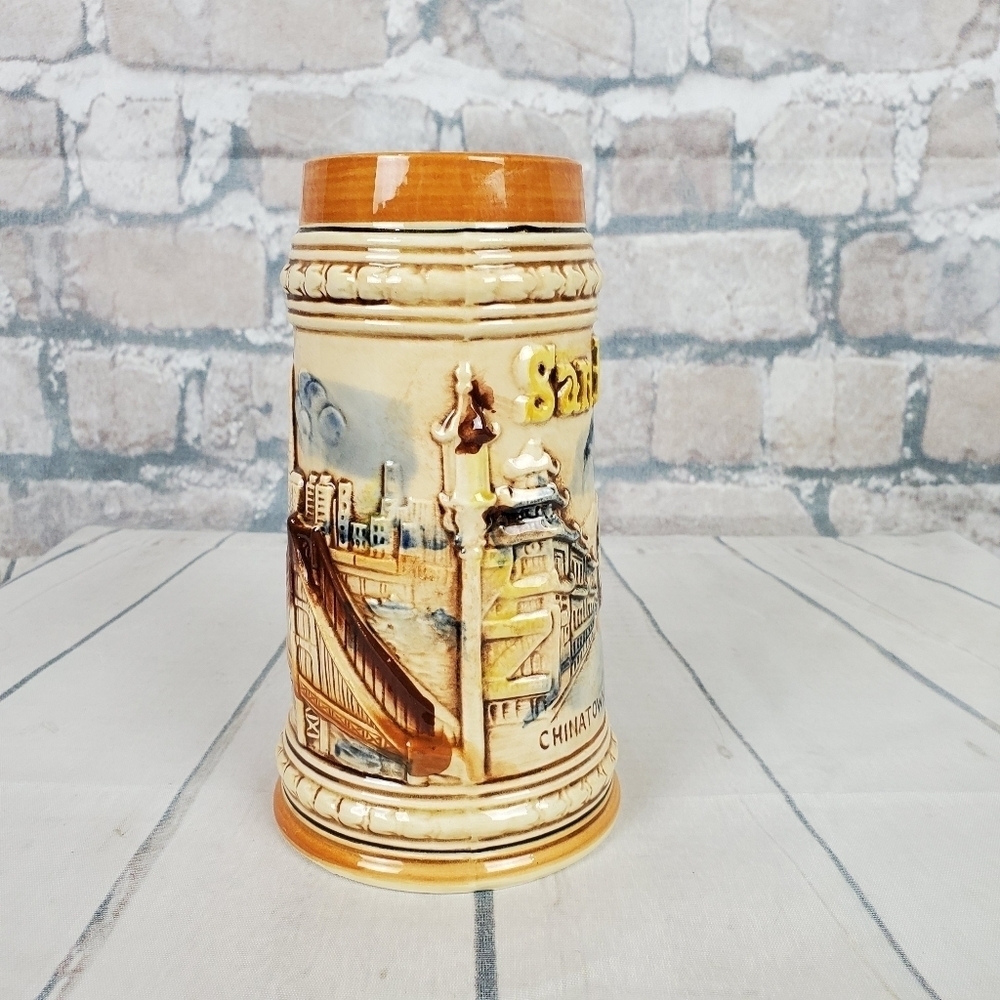 Vintage San  Francisco Beer Stein Cable Car - Picture 7 of 15
